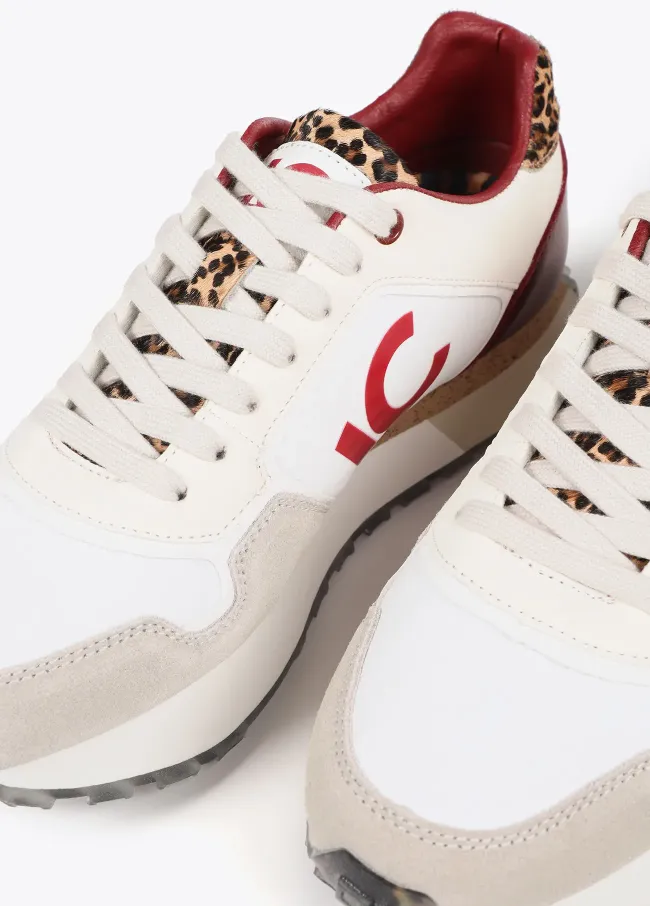 Animal print trainers with personalised sole...