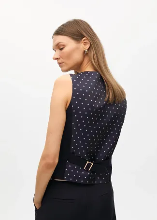 Short pin stripe waistcoat