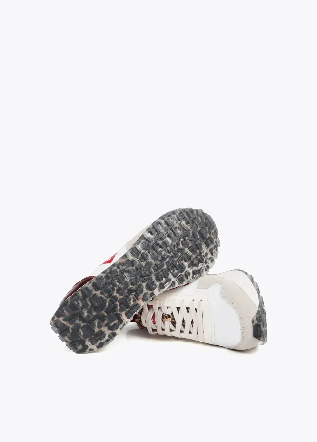 Animal print trainers with personalised sole...