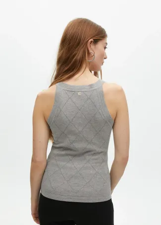 Top with rhinestone detail