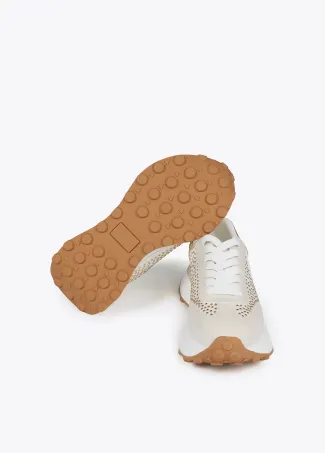 Platform trainers with metallic studs