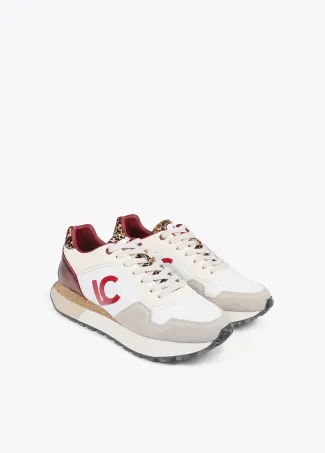 Animal print trainers with personalised sole and leather details