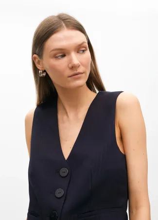 Short pin stripe waistcoat