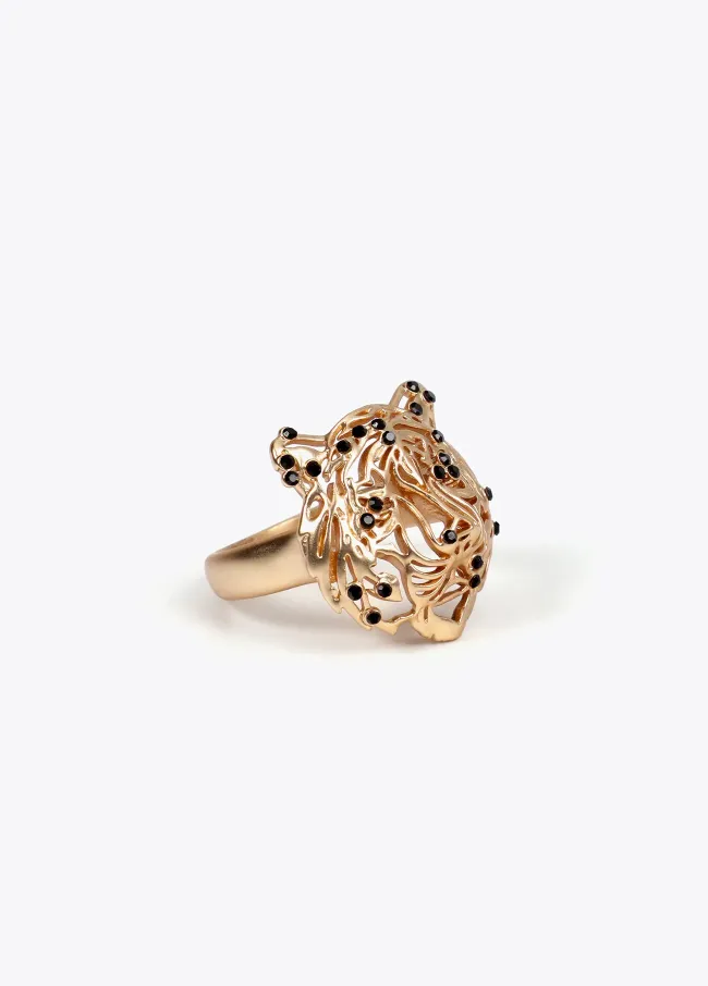 Tiger head ring