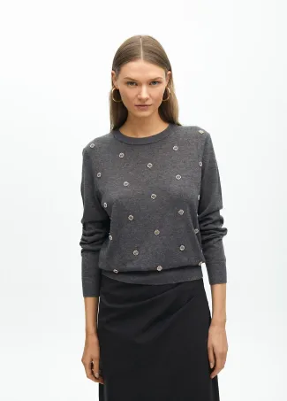Rhinestone sweater