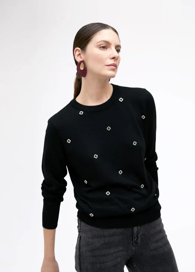 Rhinestone sweater