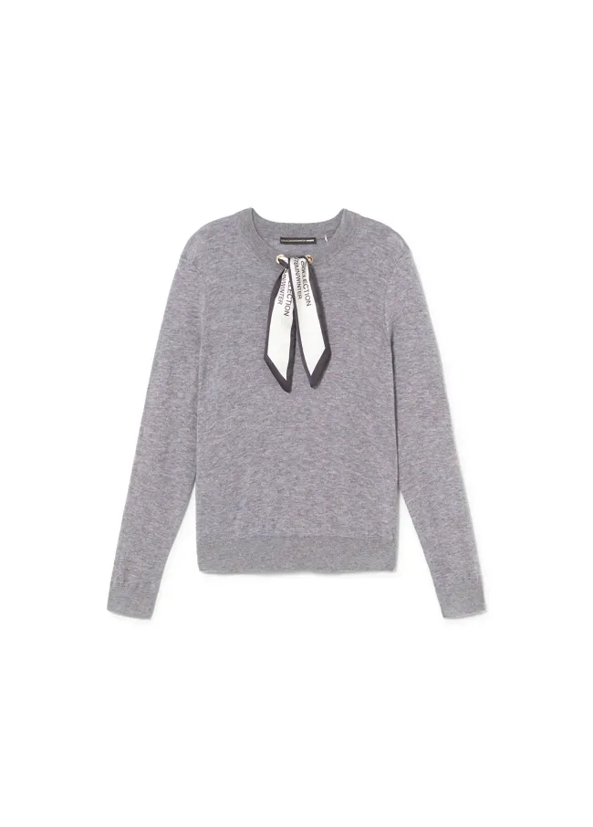 Sweater with scarf detail at the neck