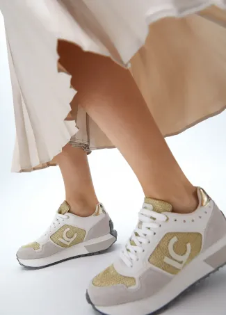 Animal print trainers with personalised sole and leather details