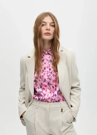 Blazer with embroidered pocket detail