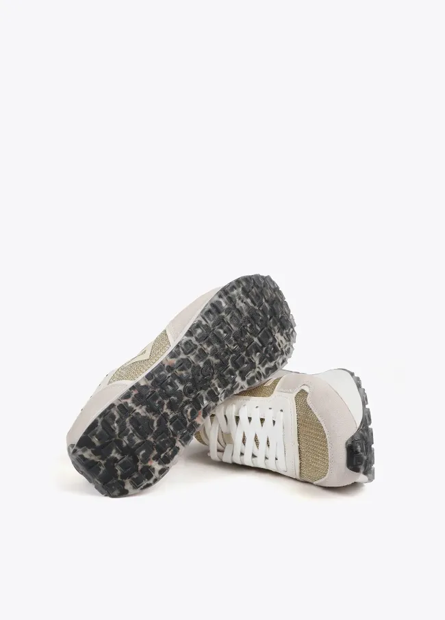 Animal print trainers with personalised sole...