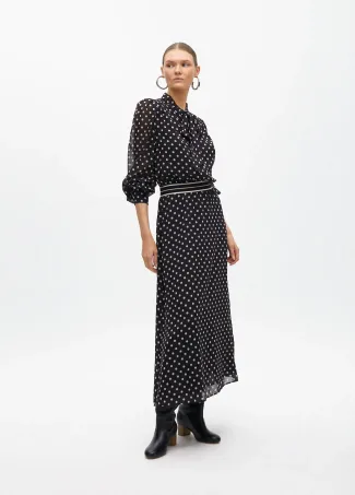 Long polka dot dress