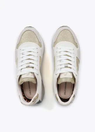 Animal print trainers with personalised sole and leather details