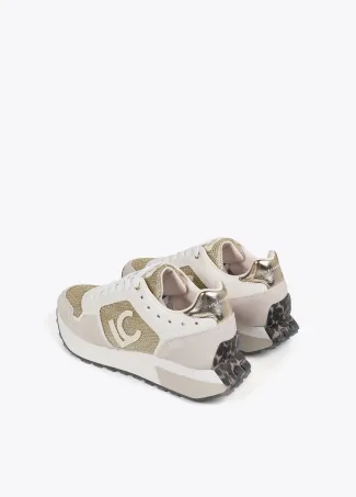 Animal print trainers with personalised sole and leather details