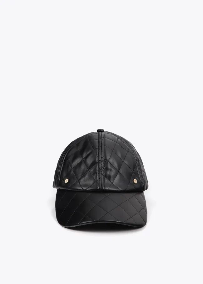 Faux leather visor