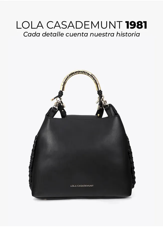 Personalised tote bag with metallic strap
