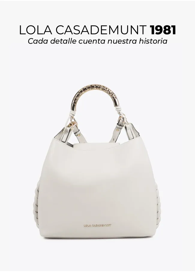 Personalised tote bag with metallic strap