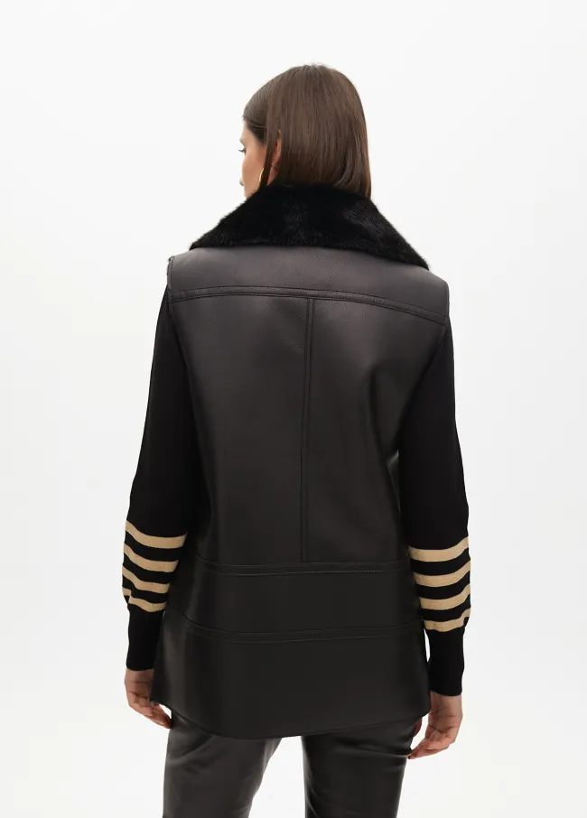 Double-sided midi vest