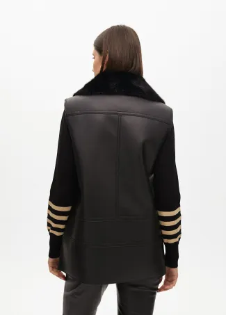Double-sided midi vest