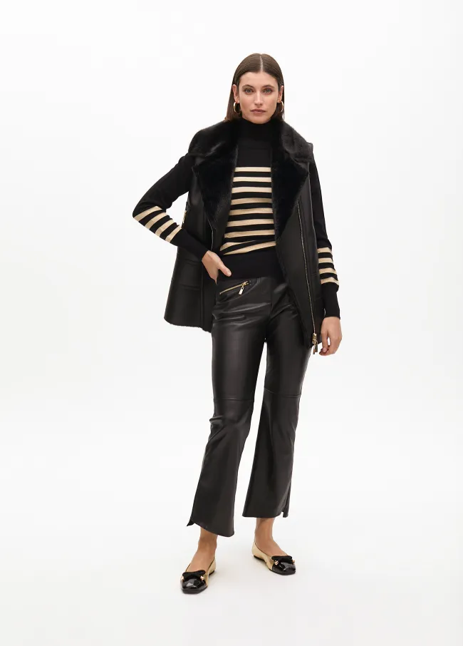 Double-sided midi vest