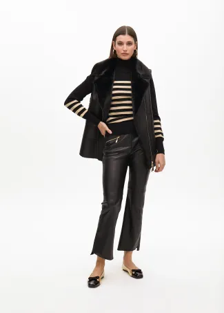 Double-sided midi vest