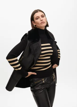 Double-sided midi vest