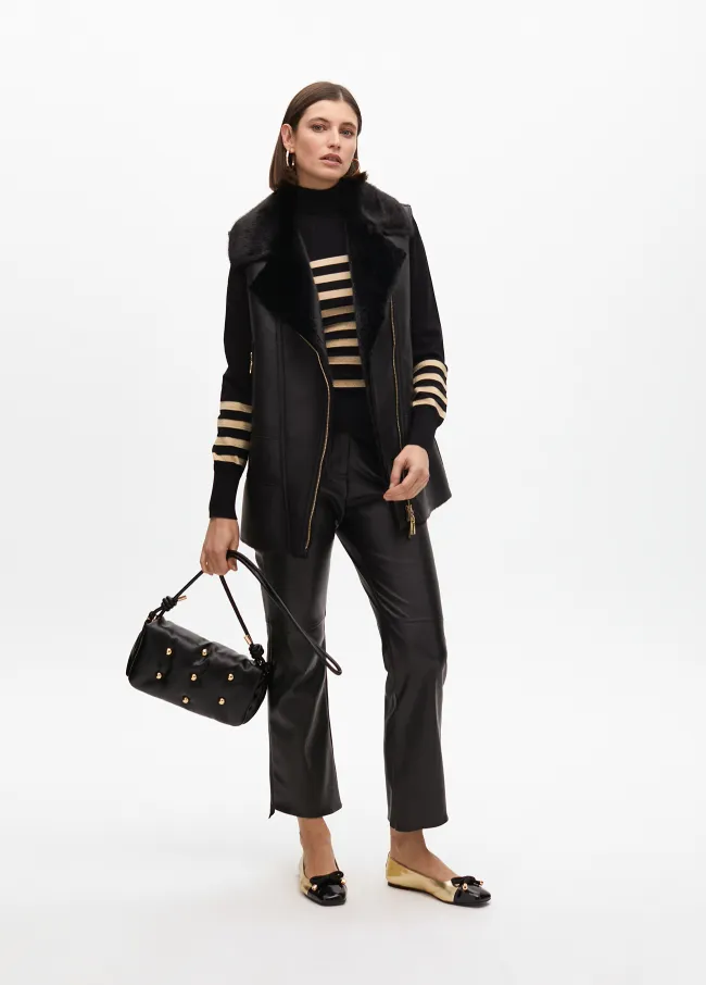 Double-sided midi vest