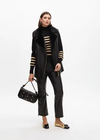Double-sided midi vest