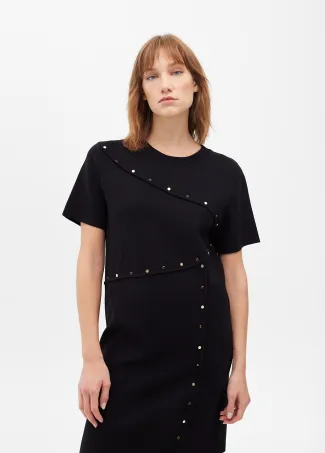 Short knit dress with studs