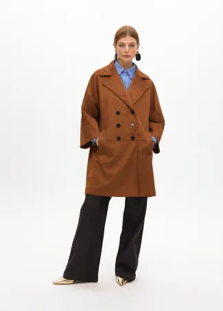 Chaquetón antelina oversize