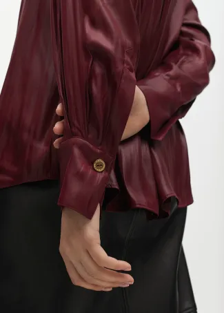 Camisa oversize efecto encerado