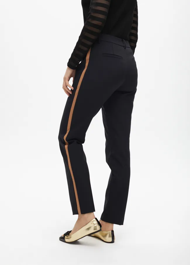 Basic trousers with contrast side stripe
