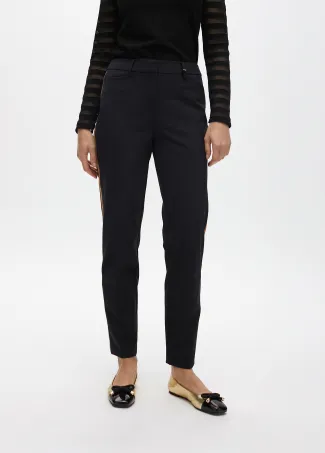 Basic trousers with contrast side stripe