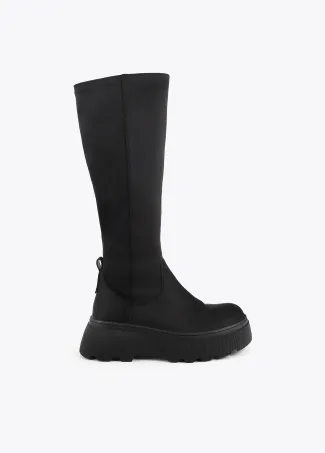 Knee-high sock-style boots