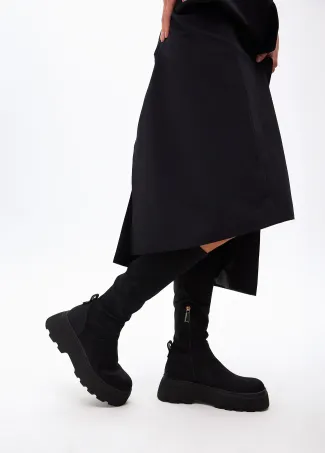 Knee-high sock-style boots