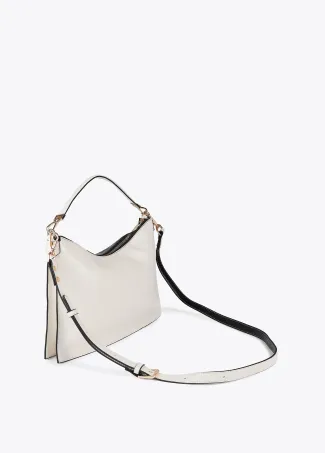 Bolso bandolera efecto piel arrugada bicolor