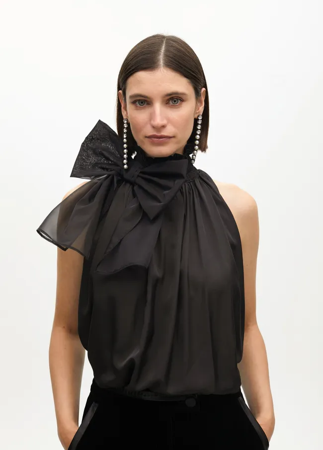 Tied halter top