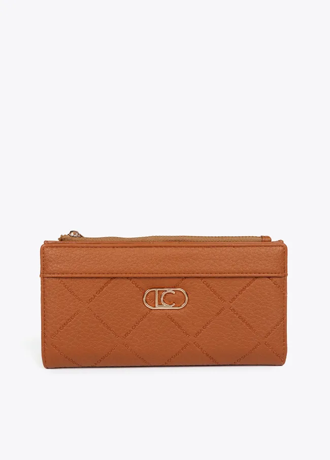 Diamond design monogram wallet