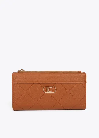 Diamond design monogram wallet