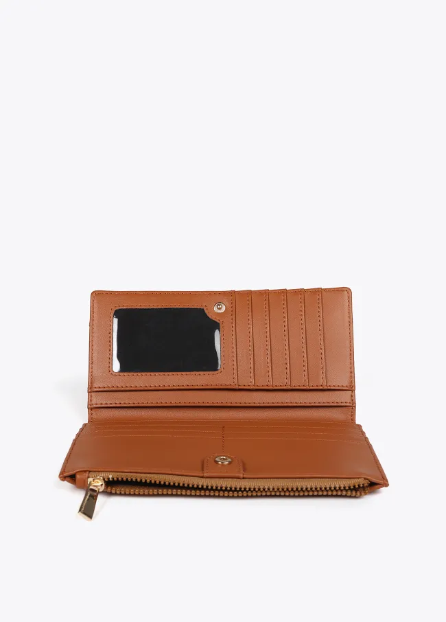 Diamond design monogram wallet