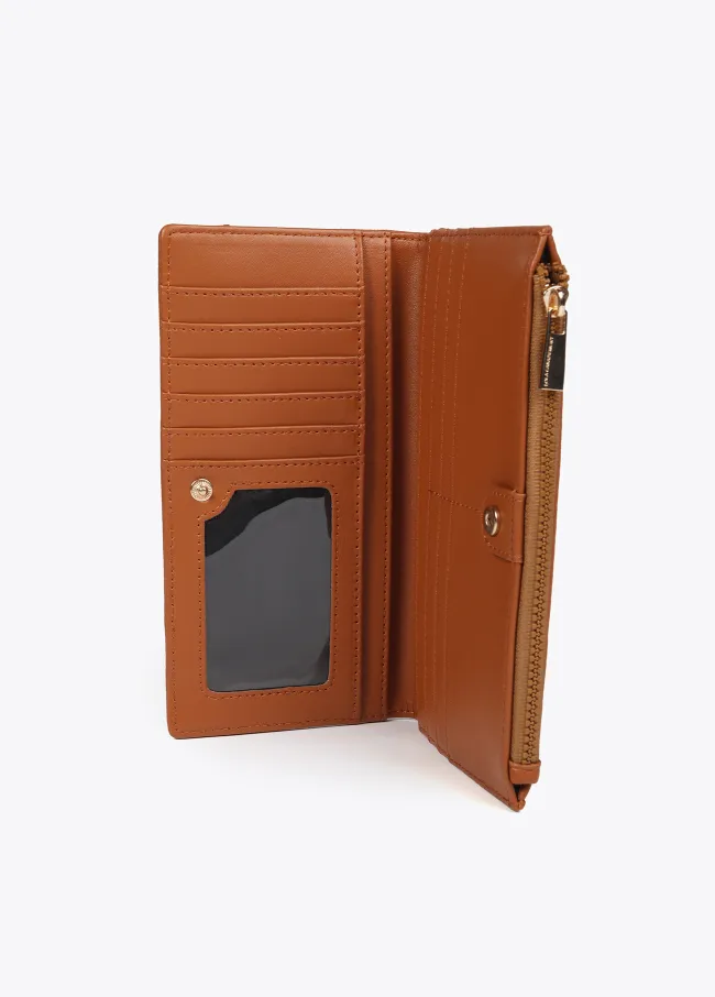 Diamond design monogram wallet