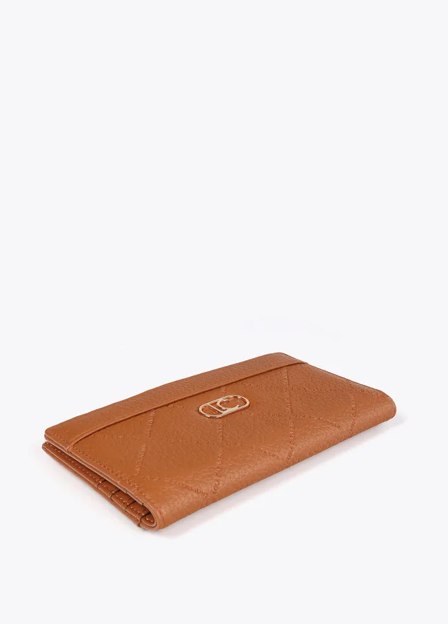 Diamond design monogram wallet