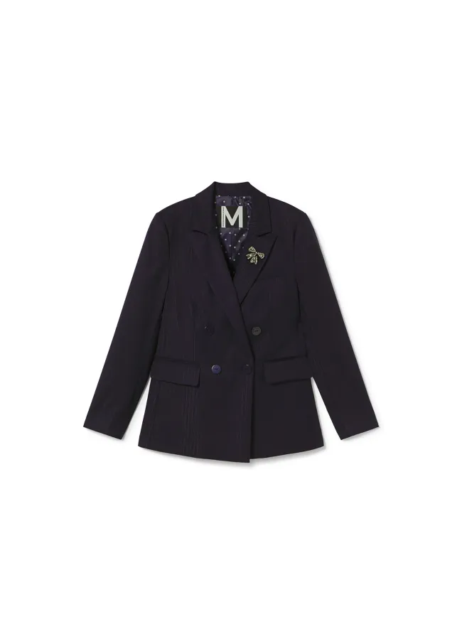 Americana raya diplomatica con detalle joya en...