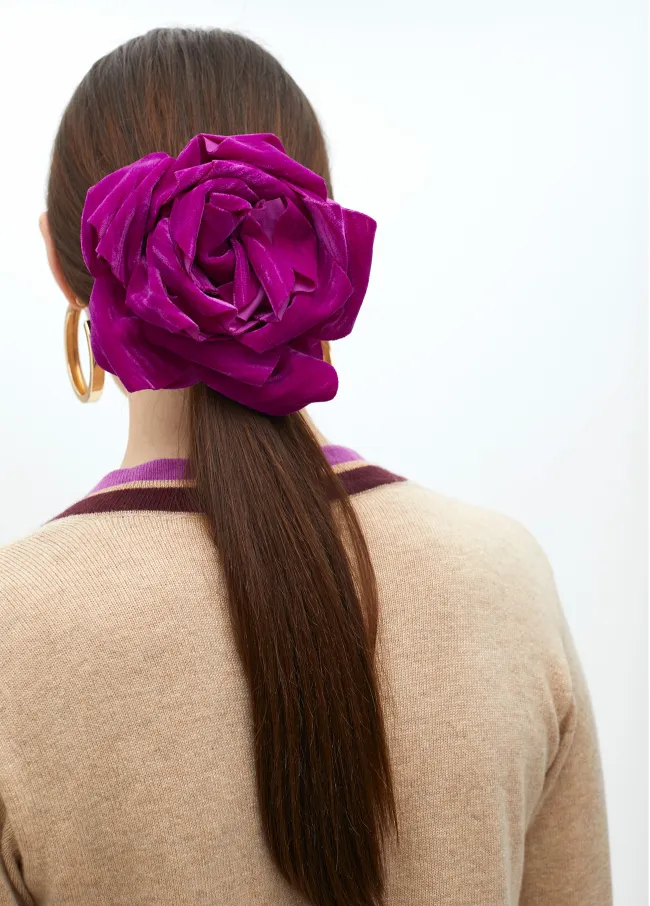 Americana velvet con flor en solapa