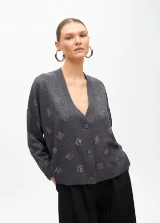 Cardigan M con strass