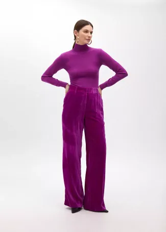 Wool blend high neck sweater