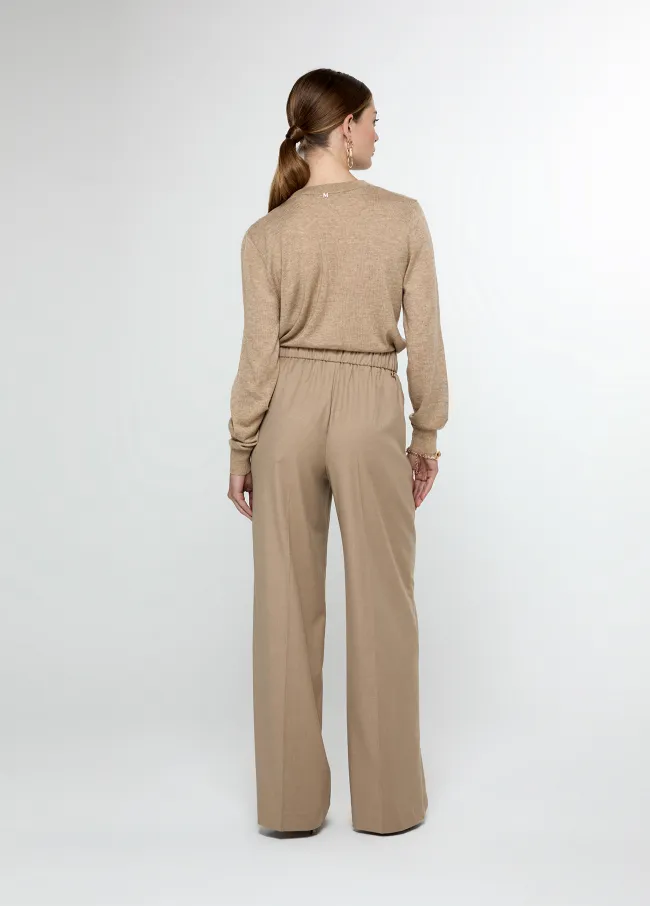 Pantalón recto con goma y cordón ajustable