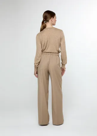 Pantalón recto con goma y cordón ajustable