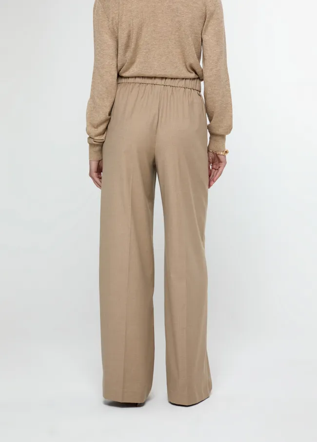 Pantalón recto con goma y cordón ajustable