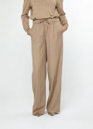Pantalón recto con goma y cordón ajustable