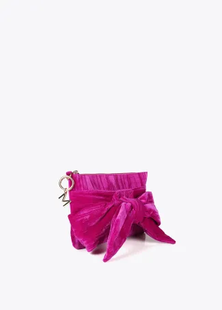 Cartera de mano con lazada frontal